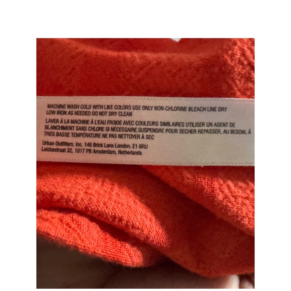 Free People we the free Cara Vest szXS Orange Striped Button Down Waistcoat boho - Picture 5 of 5